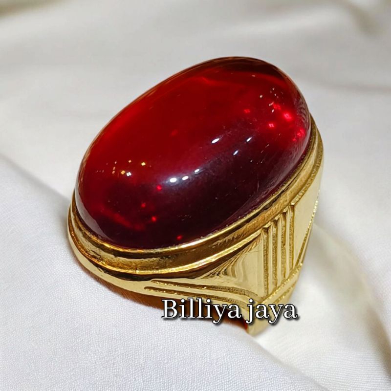 CINCIN BATU MERAH SIAM UKURAN JUMBO RING TITANIUM