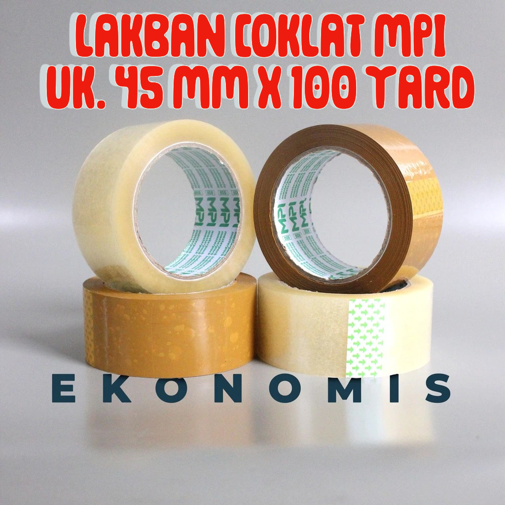 

Lakban Coklat Ukuran Panjang 45 mm Panjang 100 Yard Kualitas Bagus Dan Tidak Mudah Putus Merek MPI