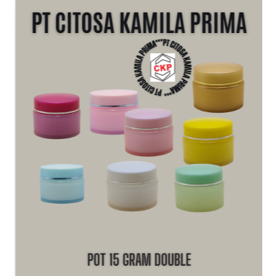 Pot Cream 15 Gr Double / Pot Plastik / Pot Cream Plastik / Pot Krim Wajah / Pot Salep / Pot 15 Gr