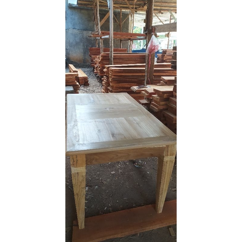 meja kayu jati lesehan