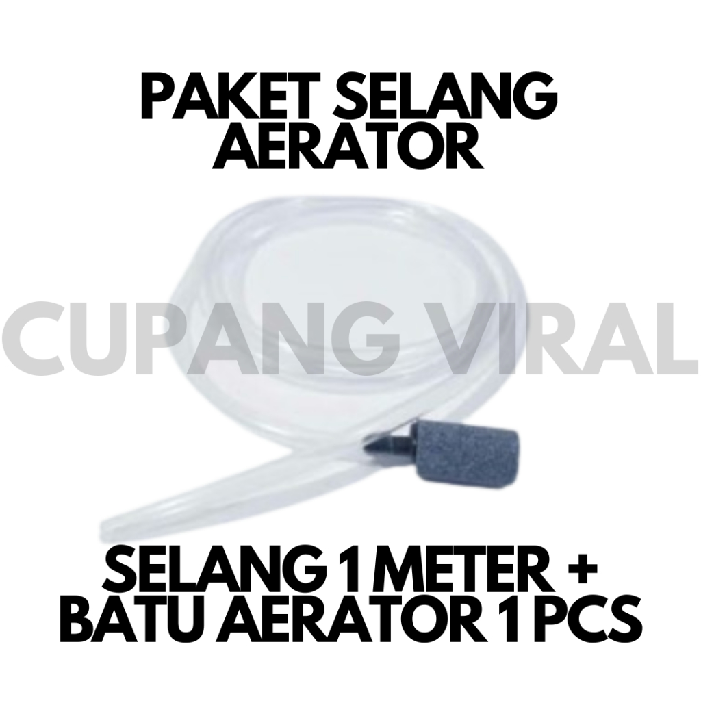 PAKET Selang 1 meter + Batu Aerator