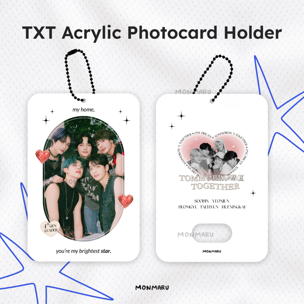 [READY] TXT Acrylic Photocard Holder & Keychain - monmaru