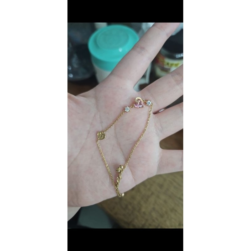 gelang serut emas asli bola kombinasi 375 8k pentol
