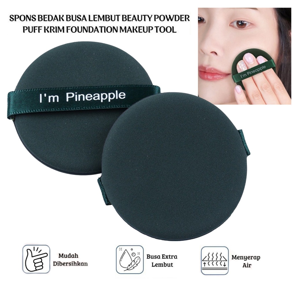 Spons Bedak Tabur / Spons Puff Lembut Sponge Make up Bulat / Puff Bedak Tabur