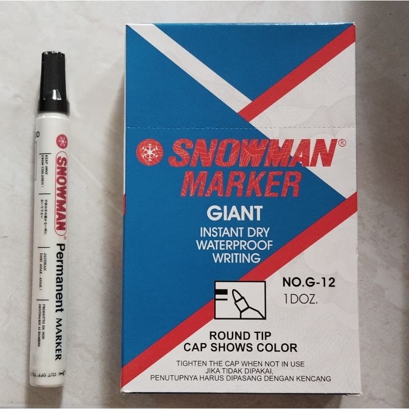 

Spidol Snowman permanent warna hitam