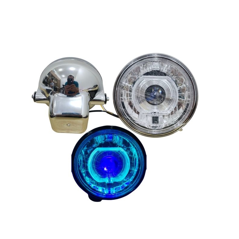 reflektor crom biled ninja R ninja SS lampu depan crom ninja R ninja SS lampu led led hi low ninja R