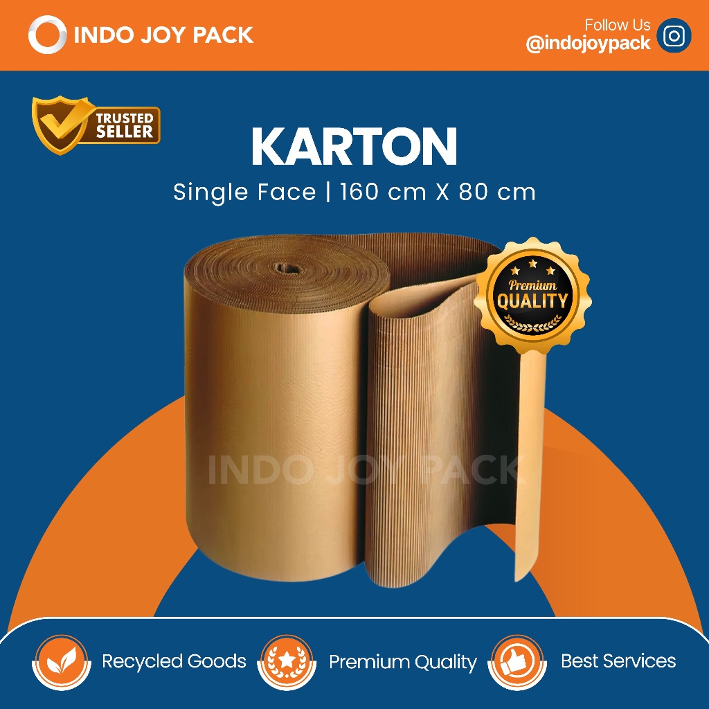 

[160 x 80] Single Face Karton | Karton Gelombang Lapis | Pelindung Packing Barang