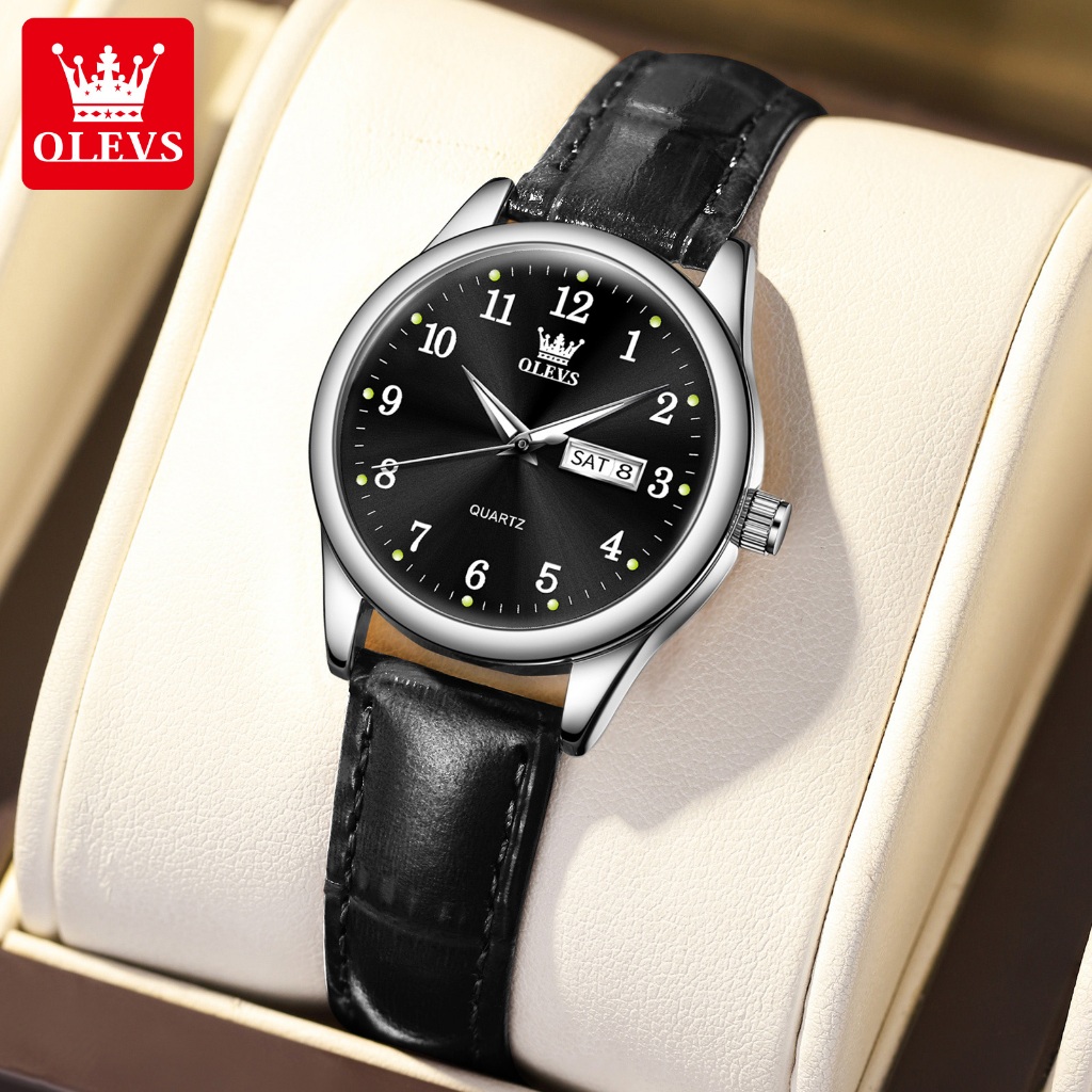 OLEVS Jam Tangan Wanita Terbaru Original Kulit Strap Casual Fashion Korea Jam Tangan Cewek Cod 5006