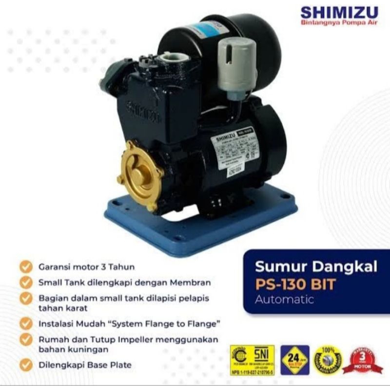 Shimizu Pompa Air Otomatis PS 130 BIT / Shimizu PS 130 BIT