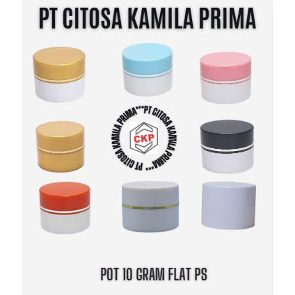 Pot Flat 10 Gr Ps / Pot Cream / Pot Plastik / Cosmetic / Pot / Cream Wajah / Pot 10 Gr
