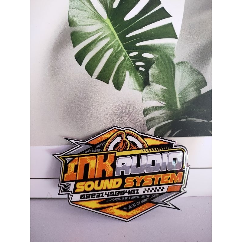 

LOGO | EMBLEM | LABEL NAMA SOUND SYSTEM CUSTOM 3D UKURAN 8X10CM BAHAN PLAT LAPIS RESIN