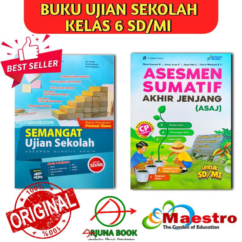 BUKU Ujian Sekolah US ASAJ MAESTRO SD/MI Kelas 6