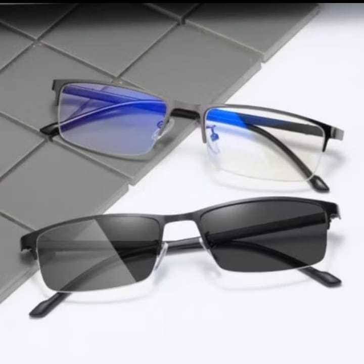 COD Kacamata Photocromic Minus 0.25 Sampai Minus -6.00 Antiradiasi Blueray UV400 Hp Komputer Unisex 