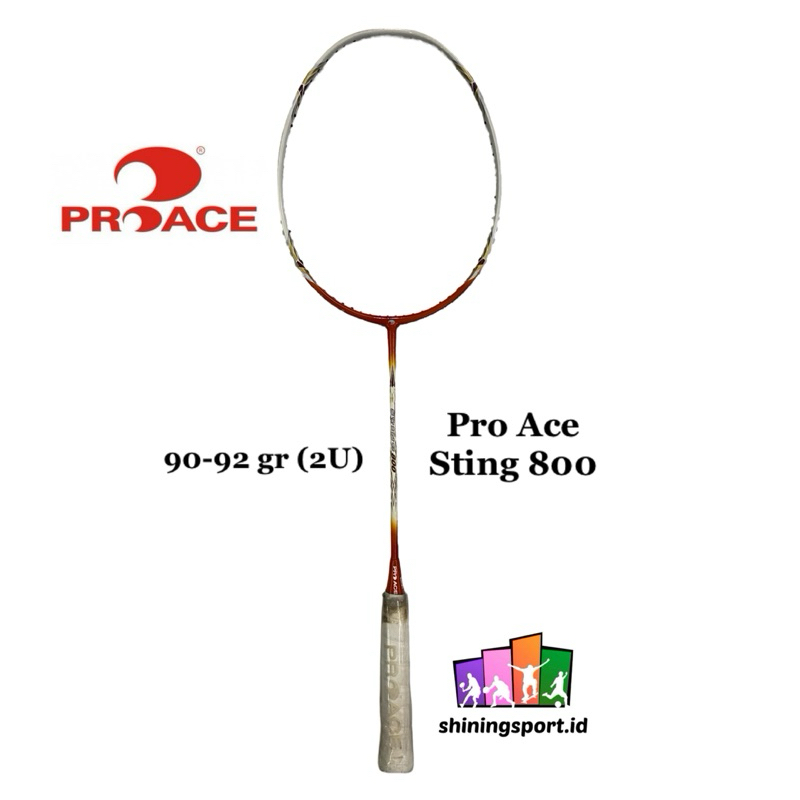 Raket Badminton Pro Ace Sting 800 (+ Free Kaos & Towel Grip 2 pcs)