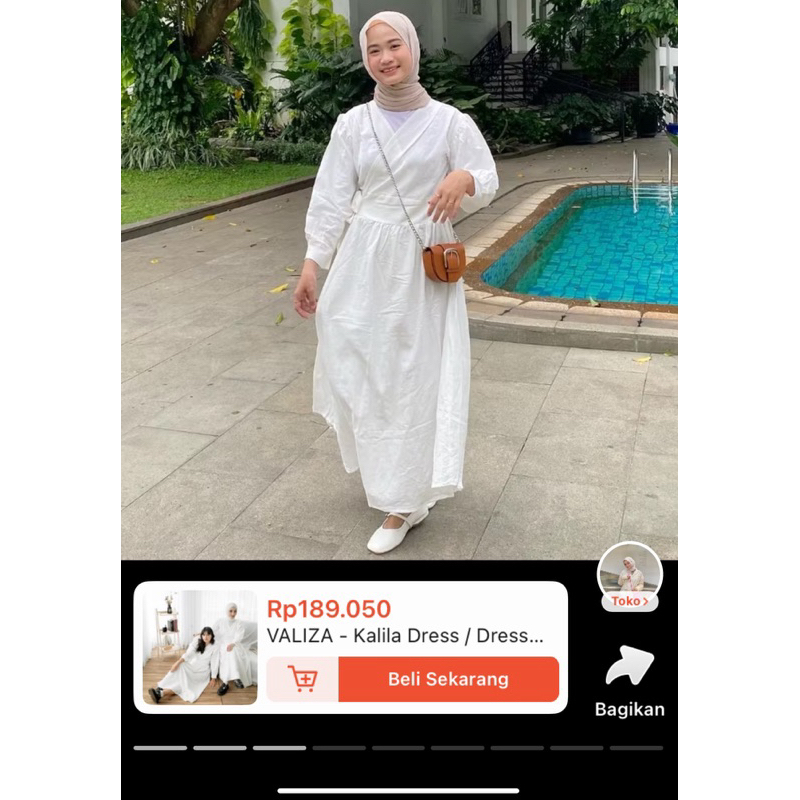 Preloved dress putih