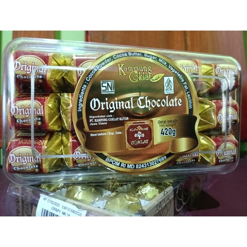 

Coklat Original isi 30 biji netto: 300 gram (Kamoung Coklat Blitar)