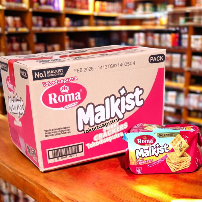 

Roma Malkist Crackers merah 105 gr 1 karton 30 bungkus / malkist manis karton