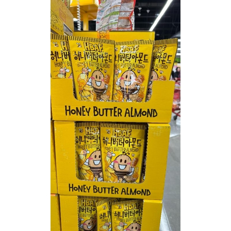 

HBAF Almond (Korean Product) varian rasa hot & spicy chicken almond, honey butter almond, cookie & cream almond