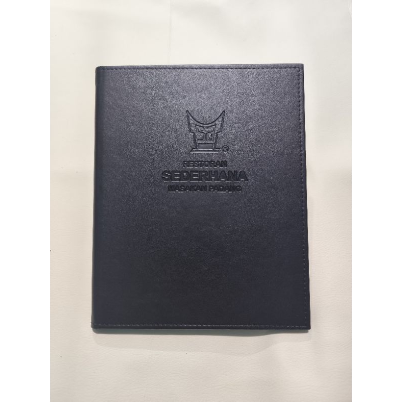 

BUKU MENU LOGO EMBOS MODEL BAUT BAHAN KULIT