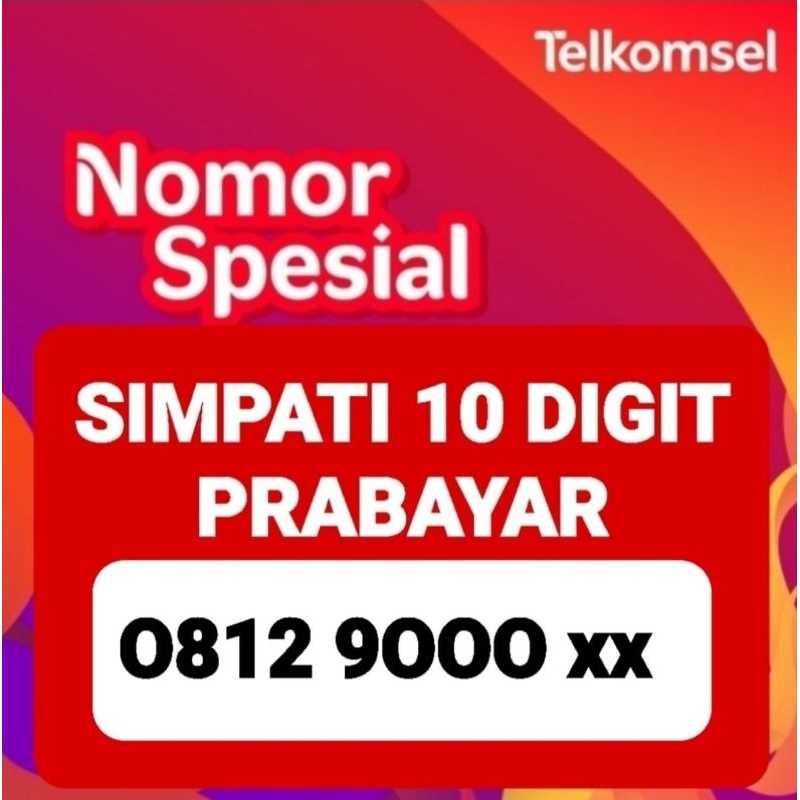 NOMOR CANTIK SIMPATI 10 DIGIT TRIPLE 000,9000,0812 9000