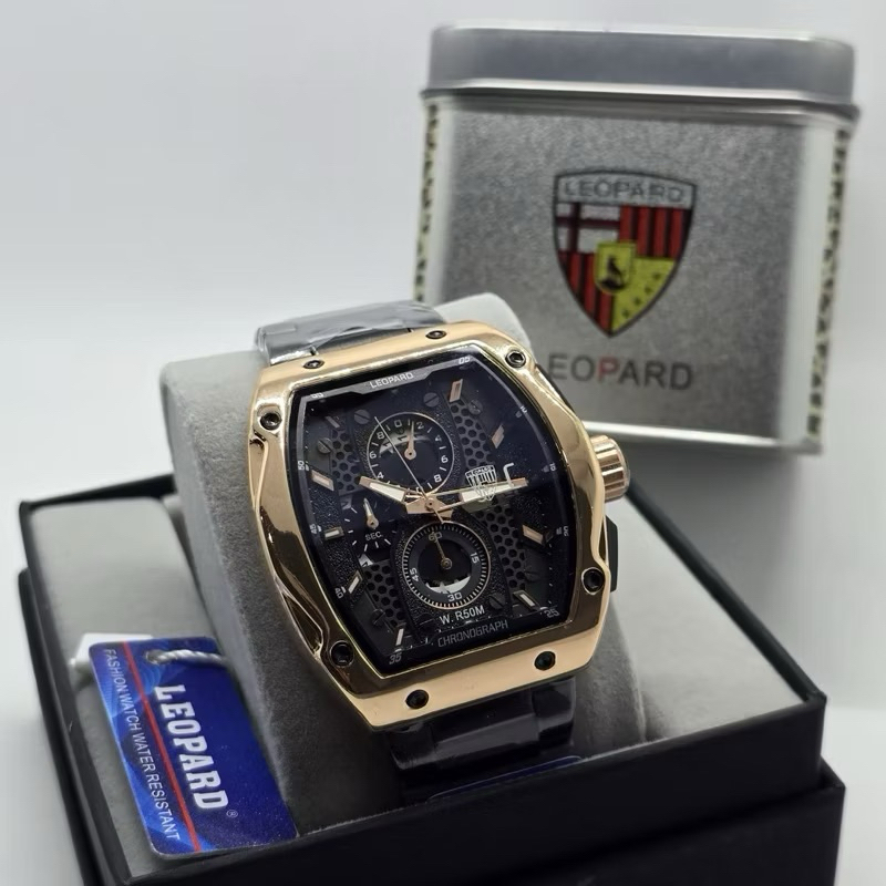 Jam Tangan Pria Original Crhono Leopard