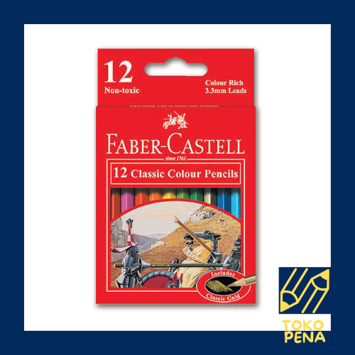 

FABER CASTELL classic colour pencils 12S 12 warna / color pencil / pensil warna mini 1/2 length