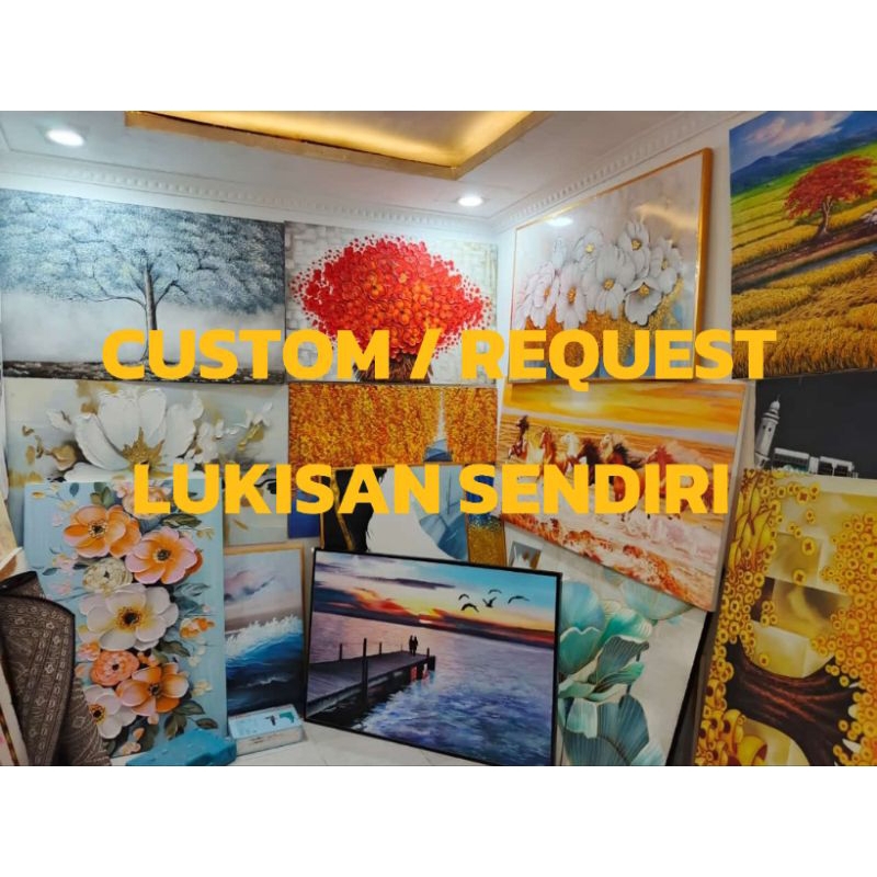 Custom / Request Lukisan Biasa Minimalis Hiasan Dinding Modern