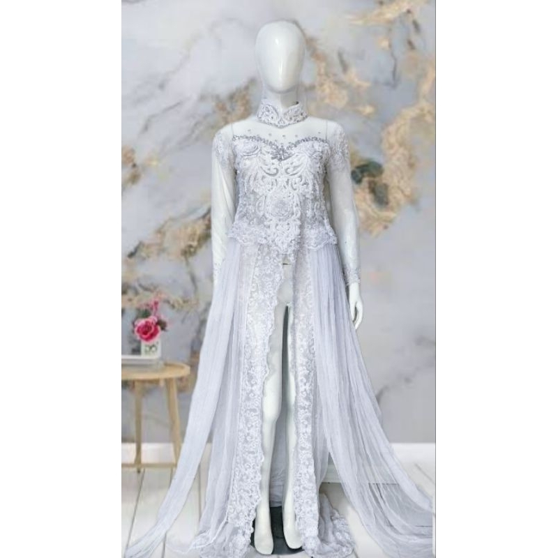KEBAYA AKAD PUTIH FULL PAYET (PRELOVED) | Gaun Pengantin Preloved | Kebaya Pengantin Preloved | Gaun