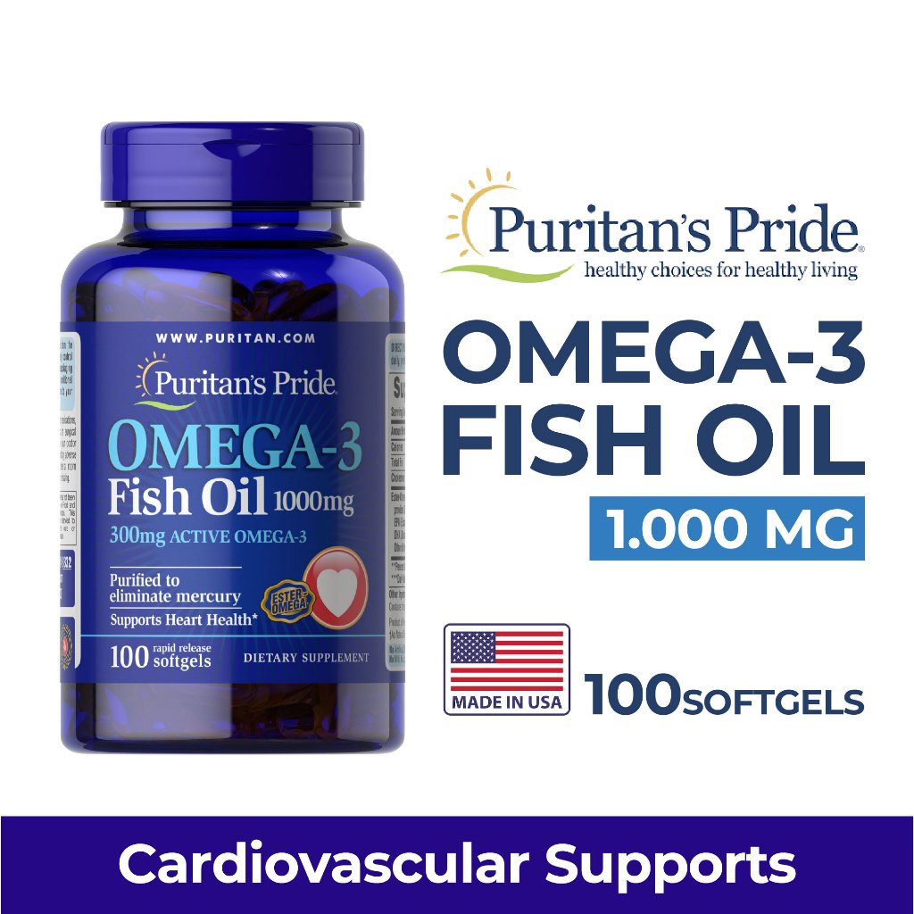 Puritan Pride Vitamin Omega 3 Fish Oil 1000mg/1400mg Heart Health Support