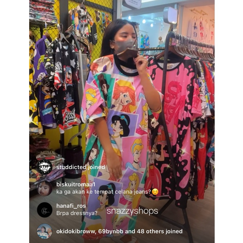 [NEW] Sanrio Twin Star Badtz Maru Hello Kitty Midi Printed Dress by Sewing Machine BKK Bangkok Thai