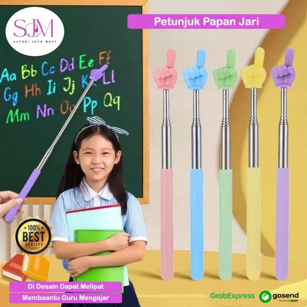 

Tongkat Jari Teleskopik Penunjuk Papan Tulis Bentuk Jari Belajar Anak Ringan dan Portabel Alat Petunjuk Presentasi Ngajar Guru Dosen Sekolah dan Rumah