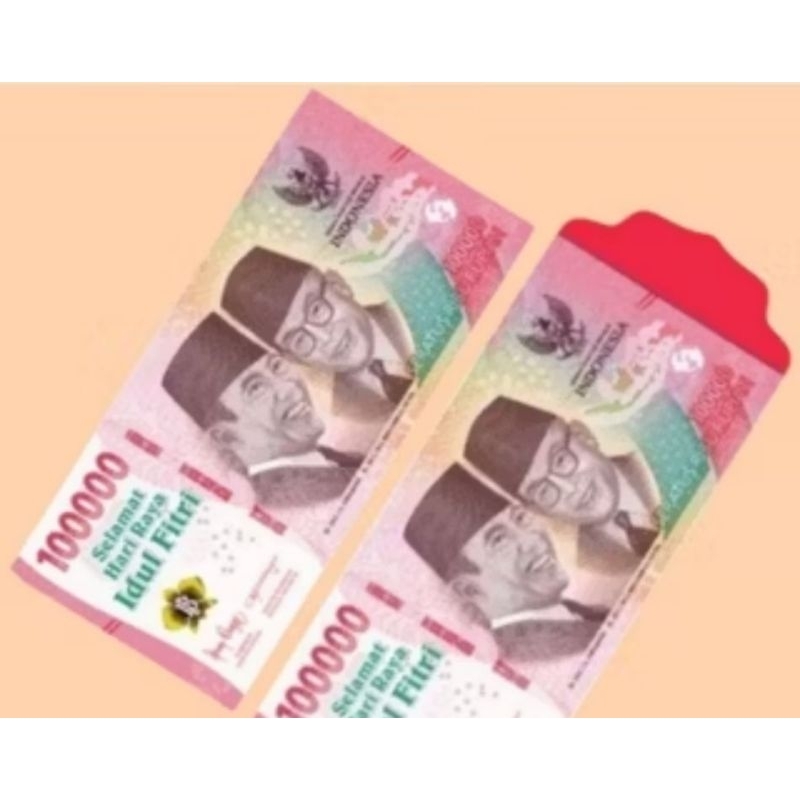 

Amplop Lebaran Gambar uang size panjang isi 10 Lembar