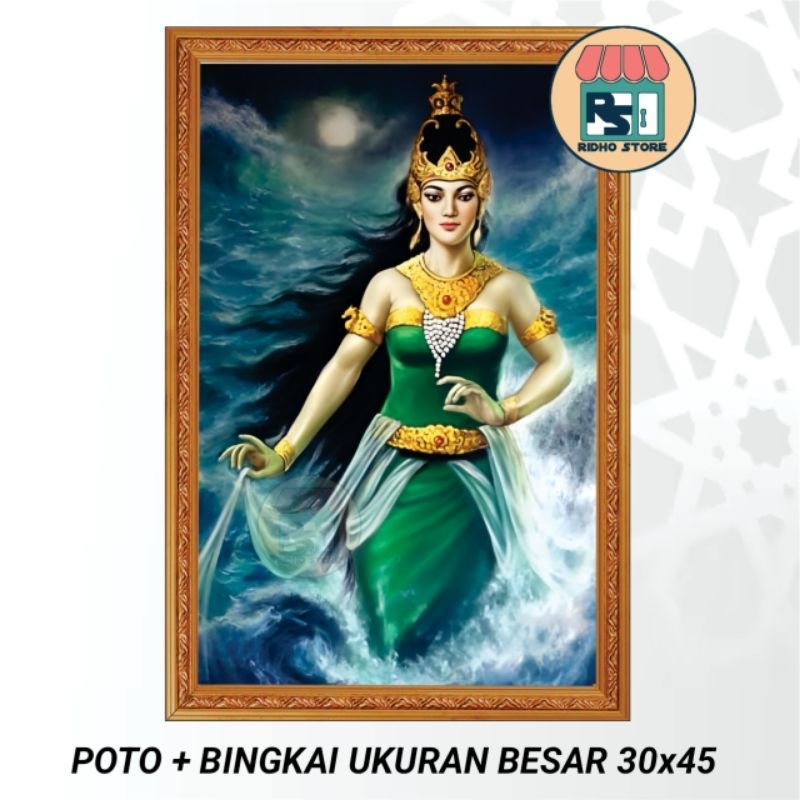 FOTO+BINGKAI NYI RORO KIDUL UKURAN BESAR FOTO+BINGKAI
