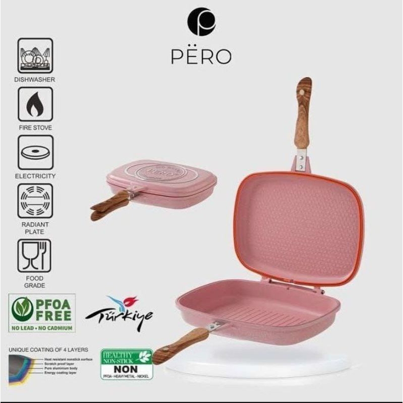 Pero Double Pan 32cm Pink