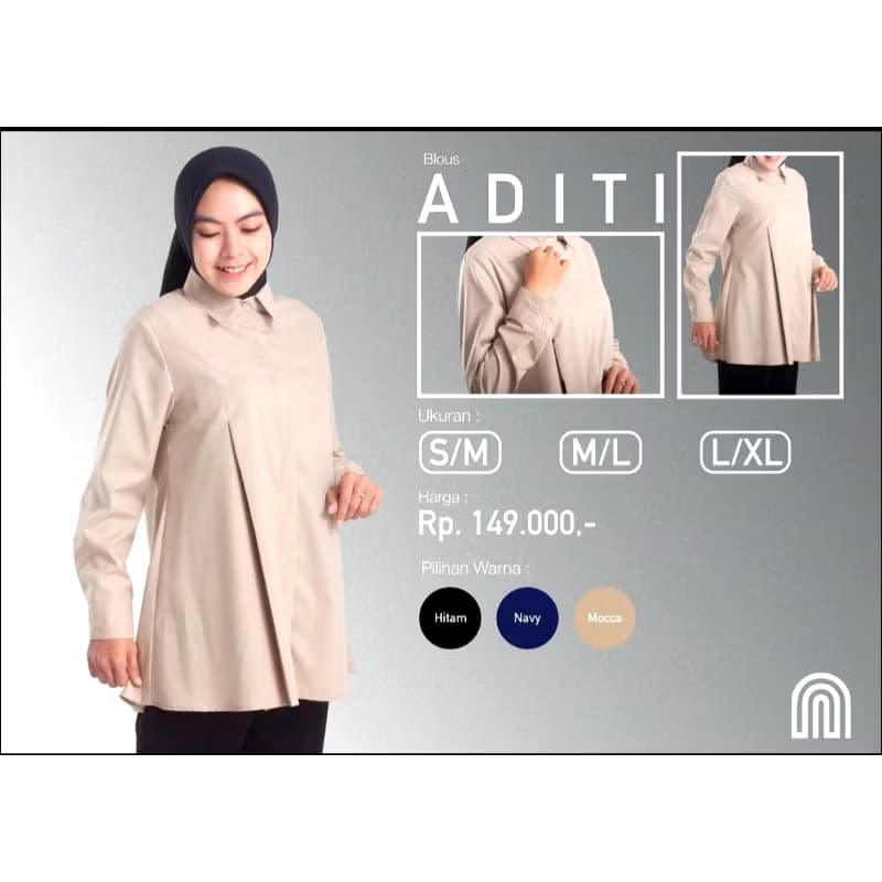 N2N Aditi Blouse | Atasan Tunik Perempuan Kekinian