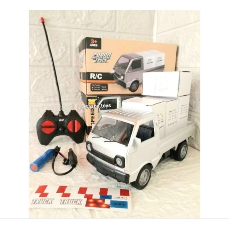 mainan mobil remote control mobil pick up barang ada kardusnya