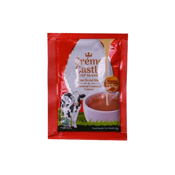 

Creme Castle Sachet Krimer Kental Manis Kemasan 37gr 1 Renceng (6 Pcs)