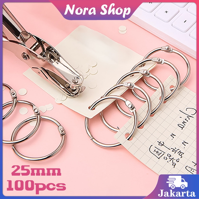 

Ring Binder Besi 100pcs Ring Kait Bulat Ring Buka Tutup 25mm Ring Buku Binder Cincin Buku Contoh