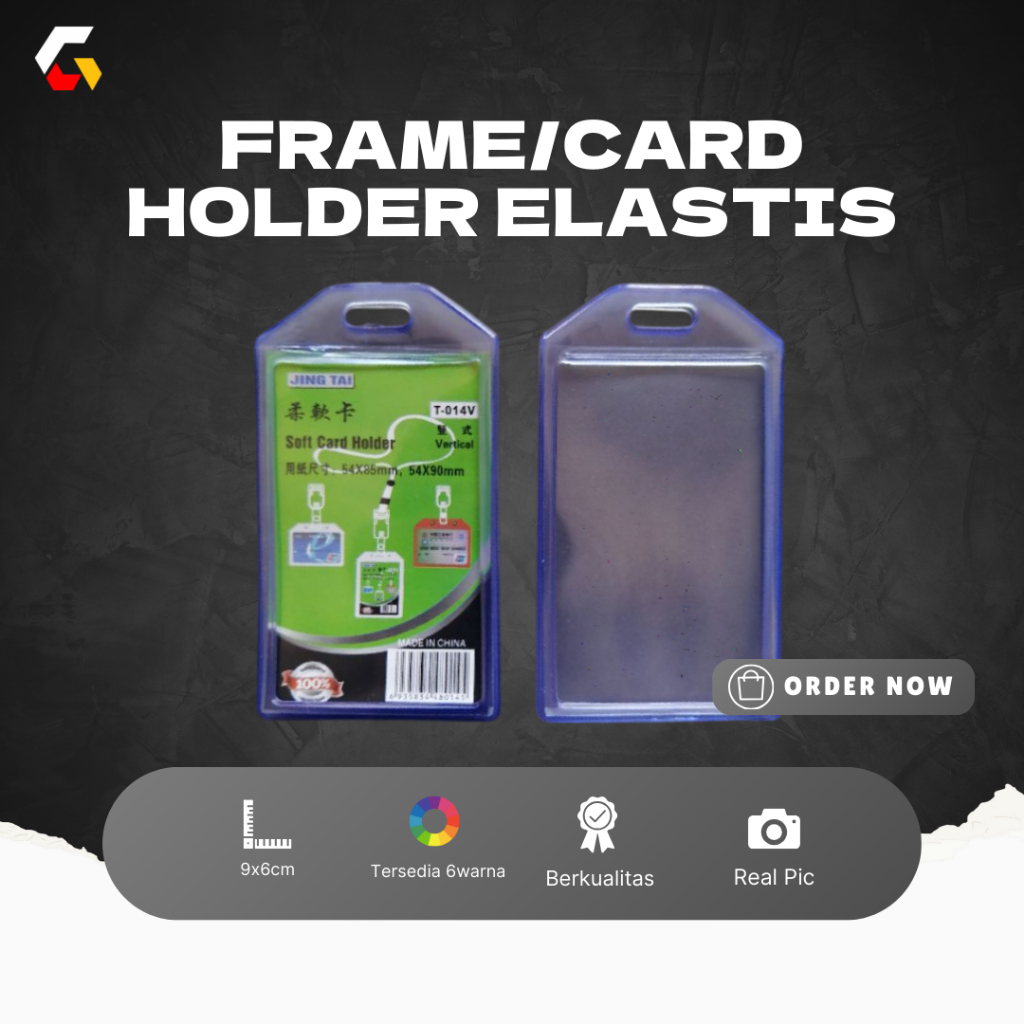 

Frame Id Card Holder Casing Idcard Tempat Kartu Name tag Bahan Karet Rubber Elastis