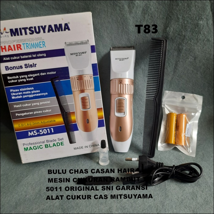 T83 ALAT CUKUR CAS MITSUYAMA 5011 ORIGINAL SNI GARANSI MESIN CUKURAN RAMBUT BULU CHAS CASAN HAIR CLI