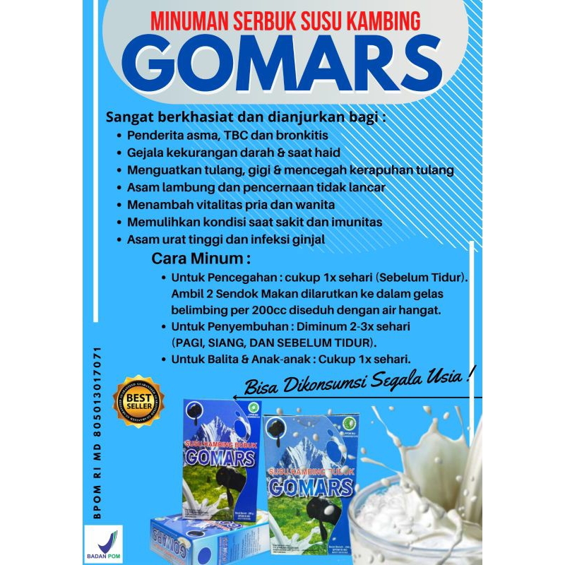 

Susu Kambing Gomars Dapat 5Kotak