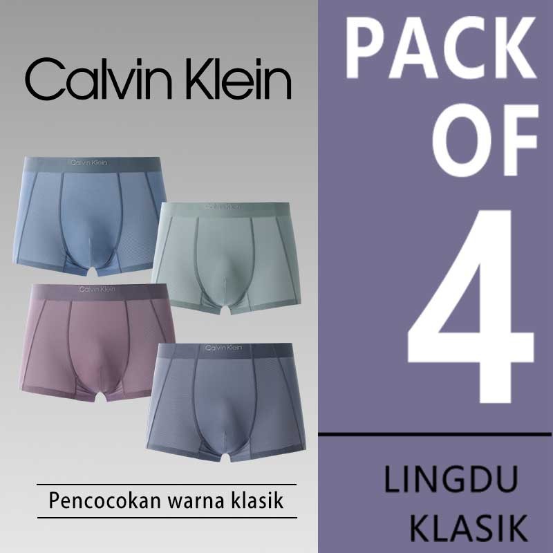 Lingdu 4pcs Calvin Klein Celana Dalam Pria/CD pria kelas atas, dibuat khusus di AS