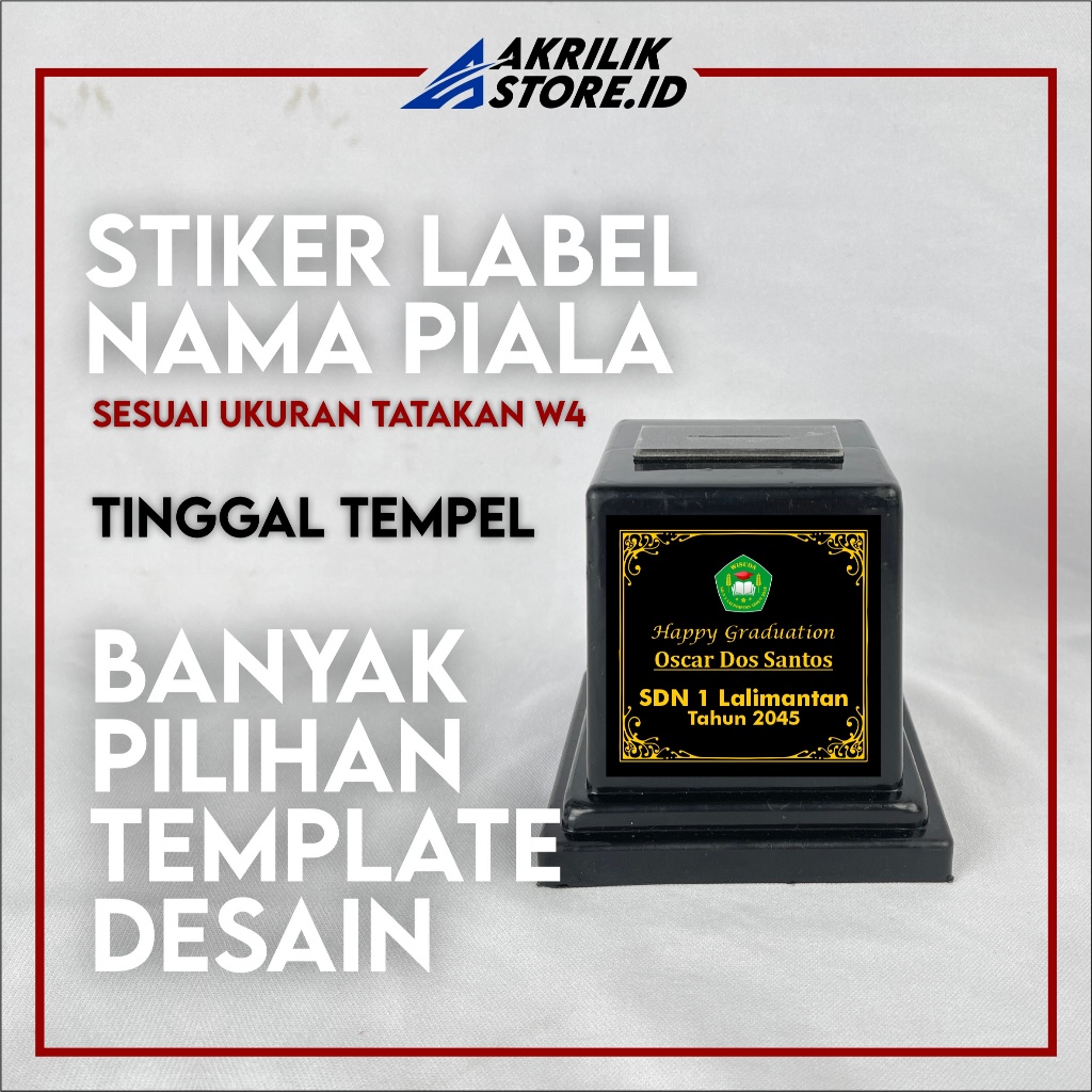 

Stiker Label Tulisan Piala Custom untuk Tatakan Plastik Piala W4