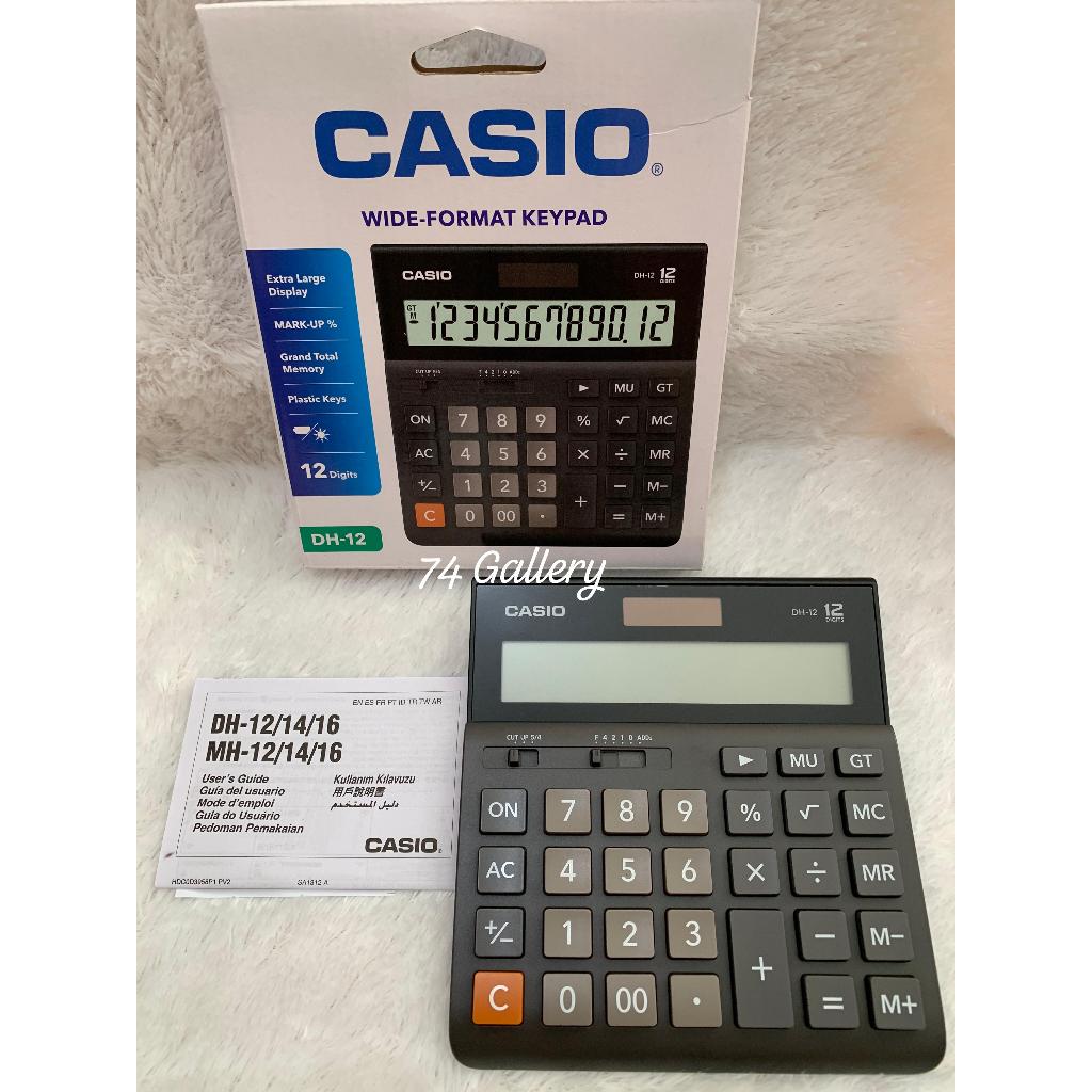 

CASIO KALKULATOR 12 DIGITS WIDE-FORMAT KEYPAD DH-12 HITAM