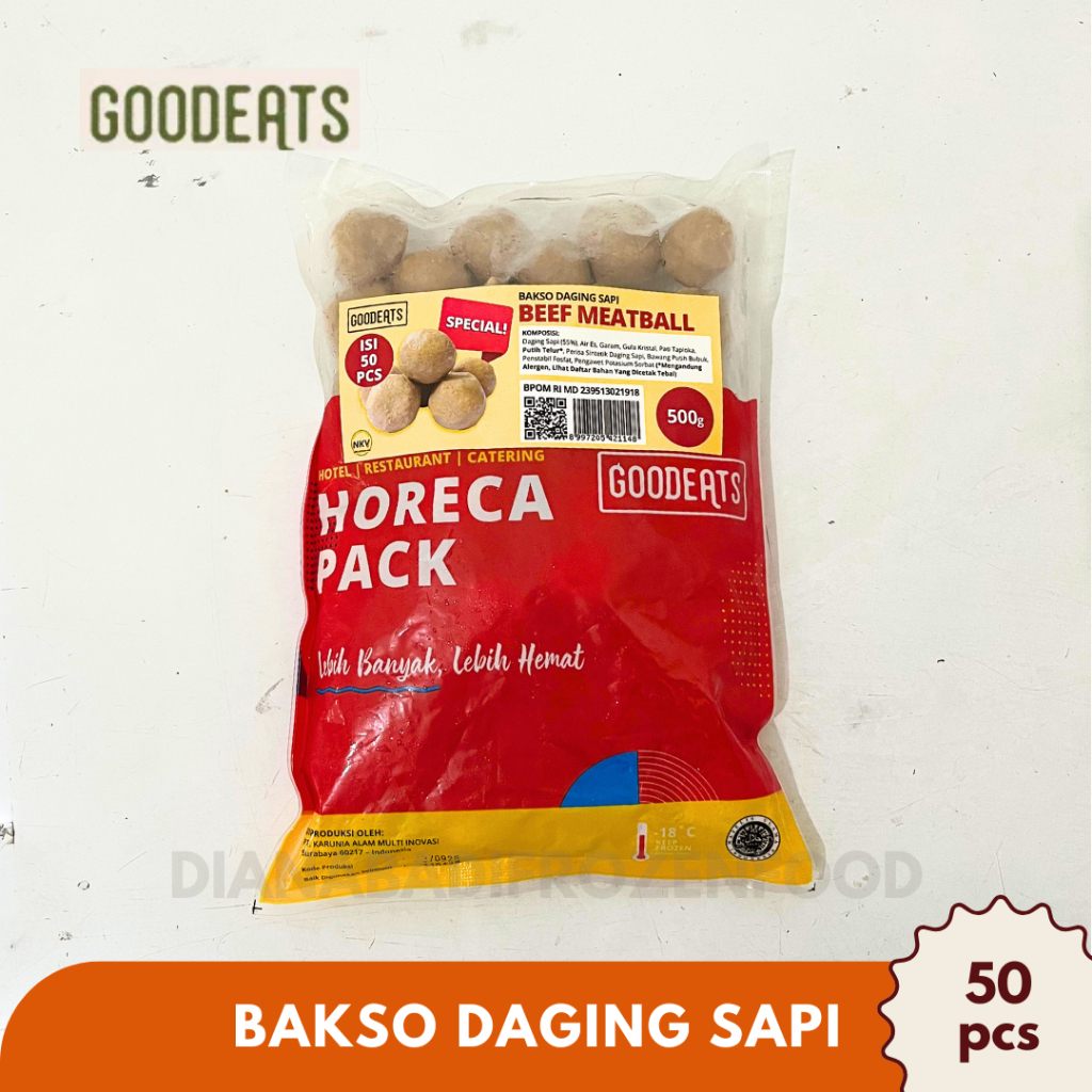 

GOODEATS Bakso Sapi Horeca Pack 500gr Isi 50
