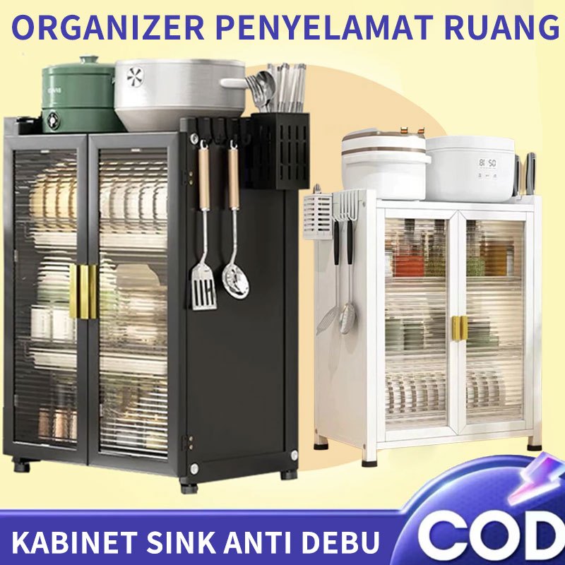 Rak Piring Tertutup Rak Cuci Piring Stainless Lemari Piring Minimalis Rak Kabinet