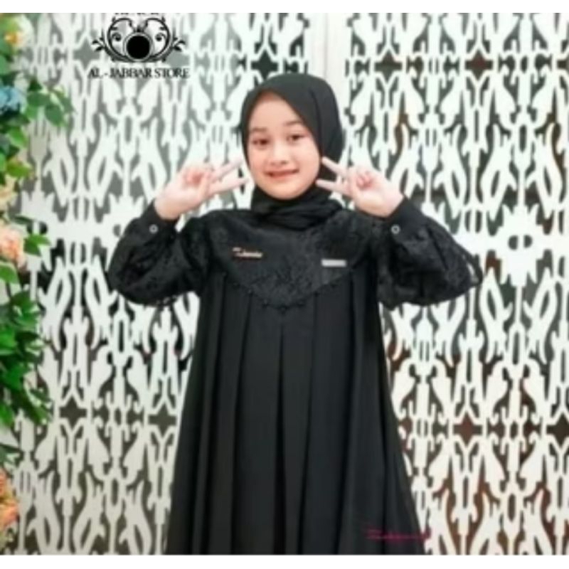 Inara dres brokat kids gamis anak perempuan usia 5-13 tahun S.M.L.XL / Muslim Mutiara Muda