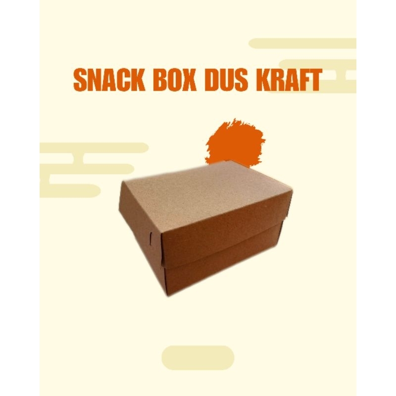 

Dus snack box kraft ukuran 10x14x7 cm