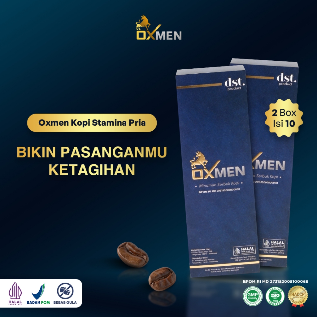 

1 Box Oxmen Kopi Stamina Pria Dewasa Kuat Tahan Lama isi 10 Sachet
