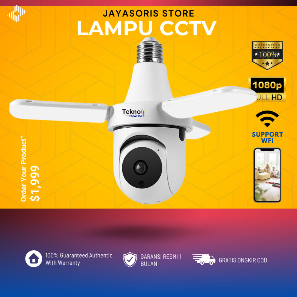 KAMERA MINI TERSEMBUNYI TANPA KABEL CAMERA CCTV LAMPU BOHLAM WIFI TANPA KABEL SPY CAM HIDDEN CAMERA 